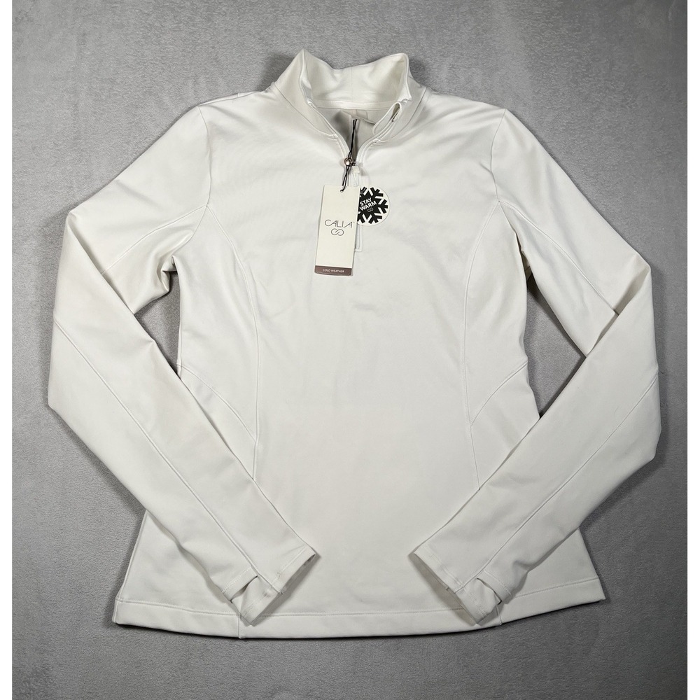 NWT- Calia Cold Weather 1/2 Zip Pullover Women M Cloud Cover Breathable $88